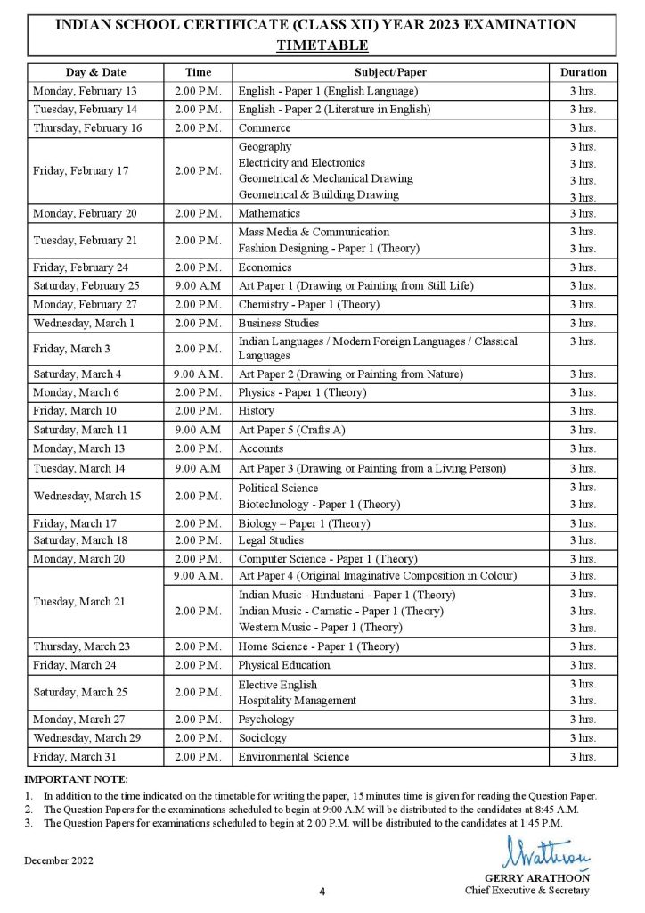 Boards Timetable 2025 Icse - Linn Arleyne